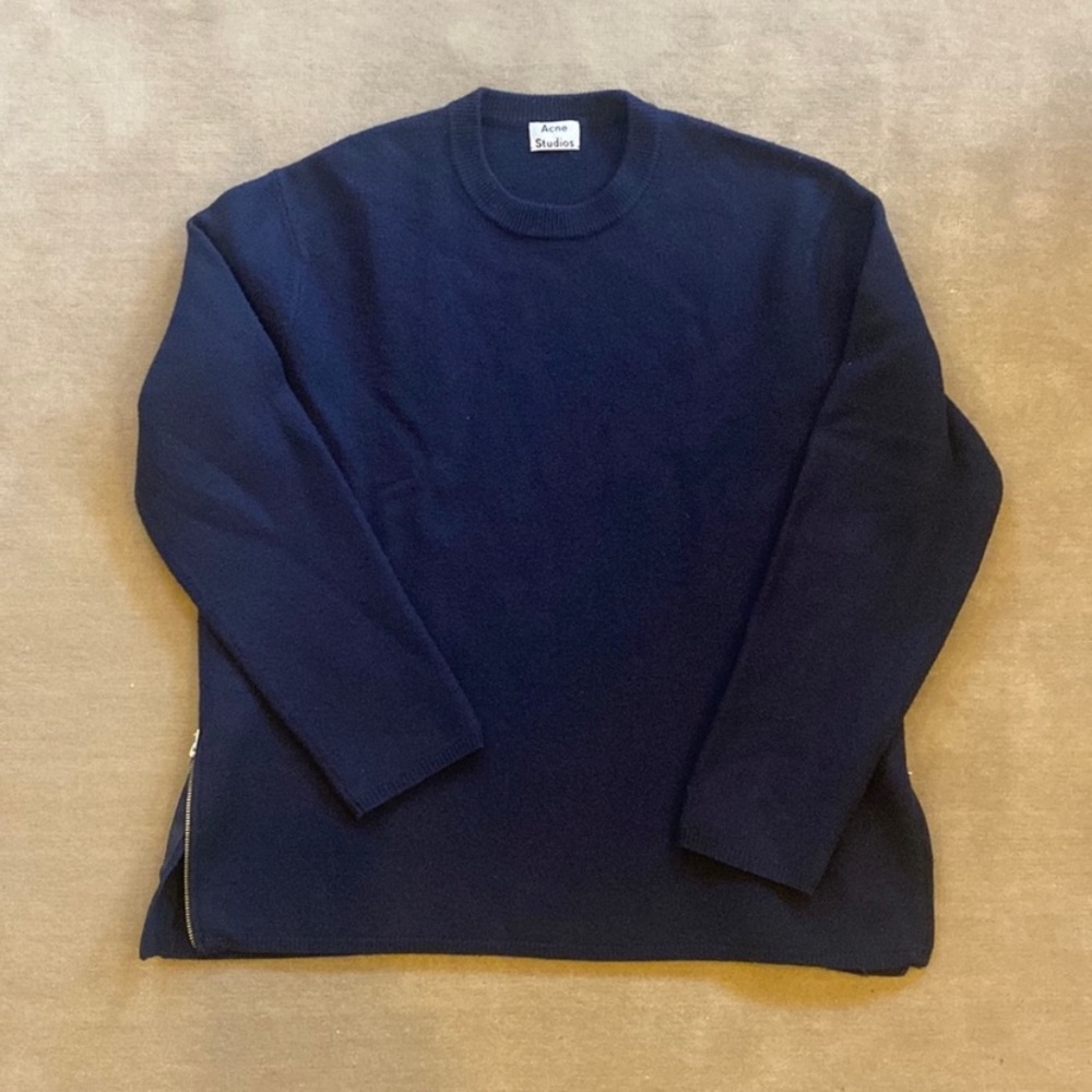 Men’s Acne Sweater Navy Merino Wool